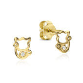 Cercei aur 14K pisicuță cu cristal DiAmanti PZE0501G14K-AS